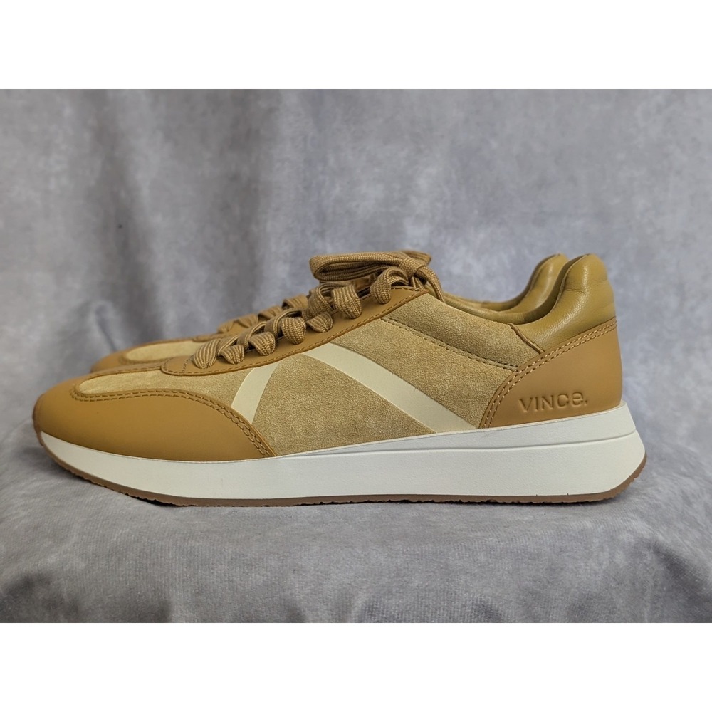 Vince Ohara Sneaker Butterscotch Suede and Leather Women 6‎